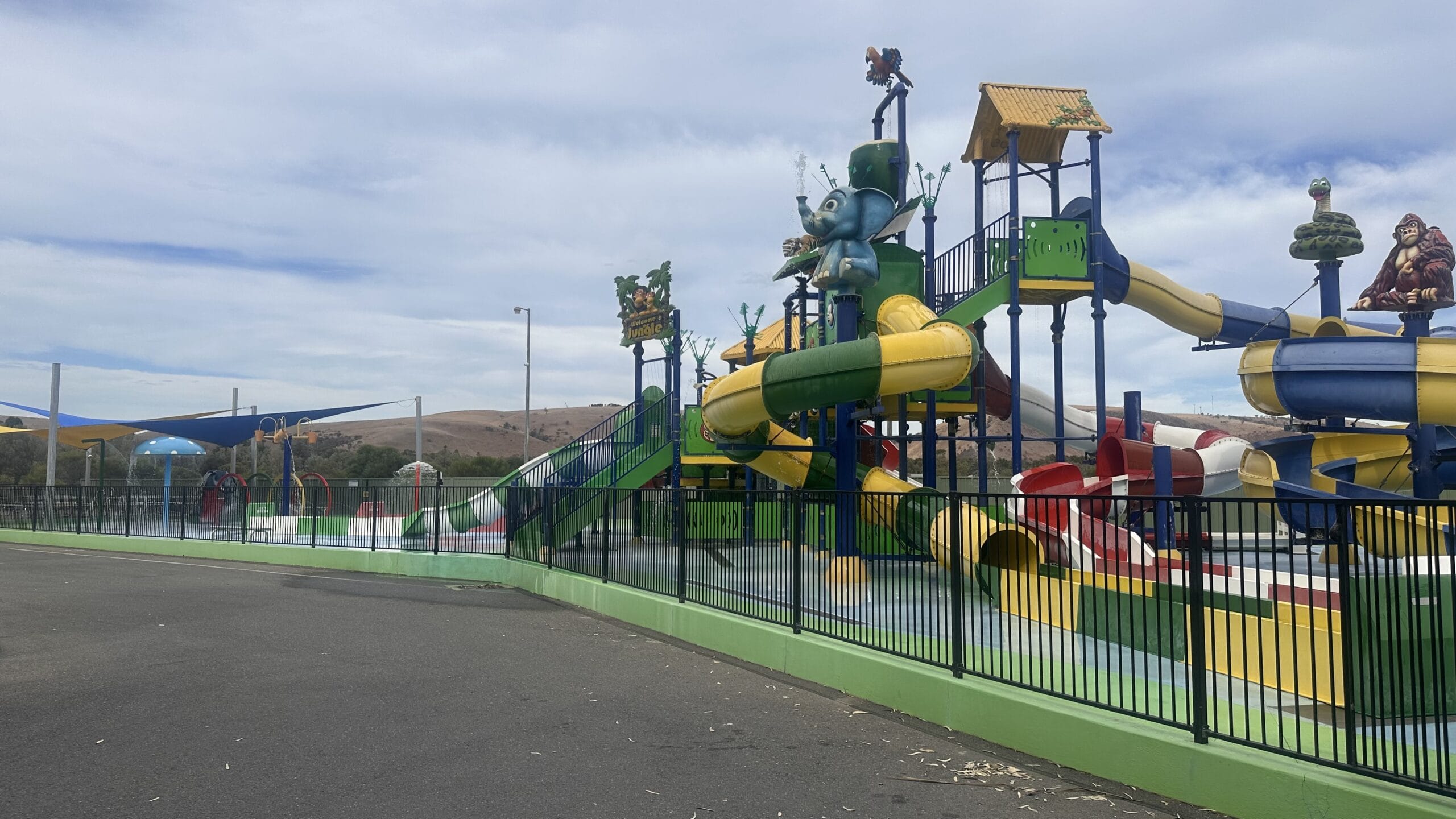 Beachside Water slides at Normanville caravan park, south of Adelaide