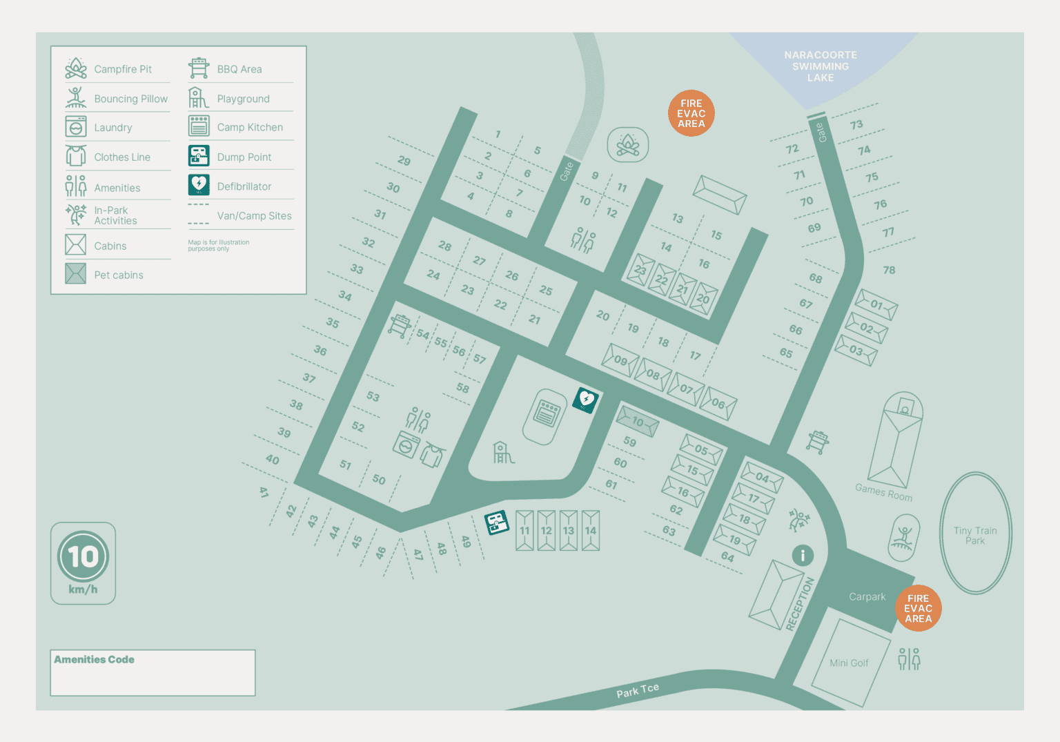 EHP Naracoorte Park Map